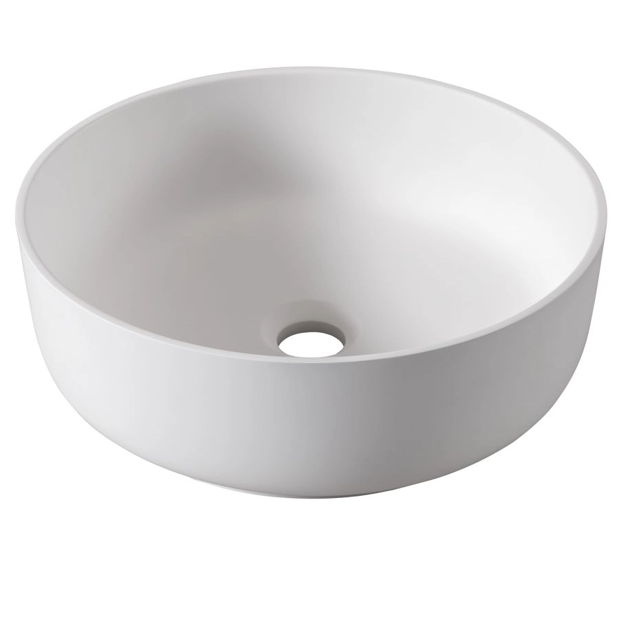 Abode Cava 375mm Round Basin - Chalk White