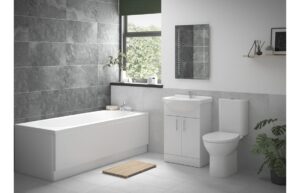 Vista White Gloss Full Suite 560mm with Bath