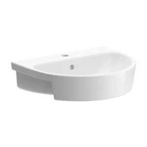 Cilantro 555x435mm 1TH Semi Recessed Basin