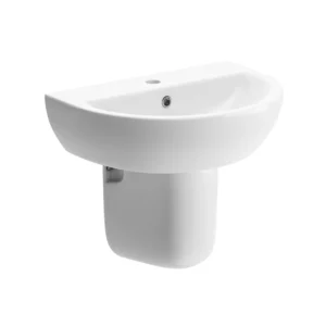 Tuscany 550x400mm 1TH Basin & Semi Pedestal
