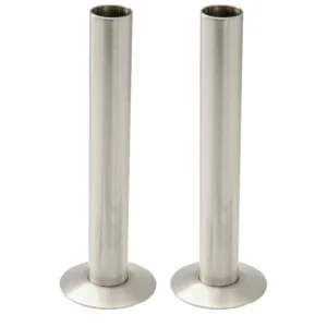 15mm Pipe and Rosettes Brushed Nickel (Pair)