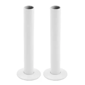15mm Pipe and Rosettes White (Pair)