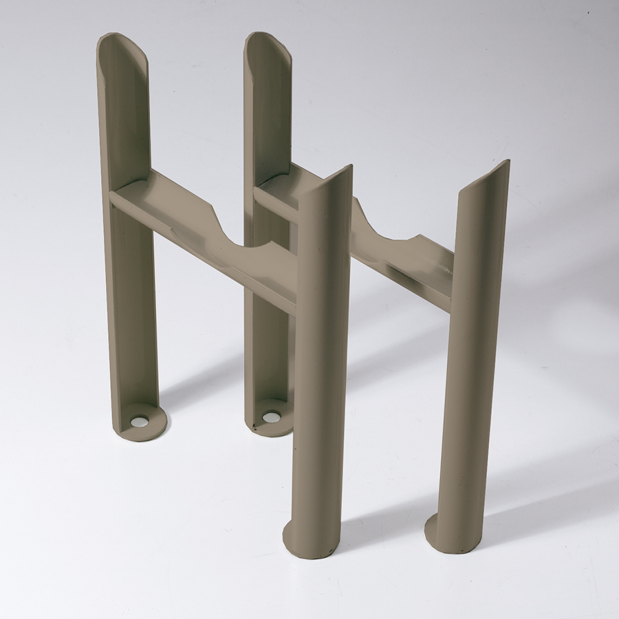 2 column Insertable Feet (pair) Raw Metal