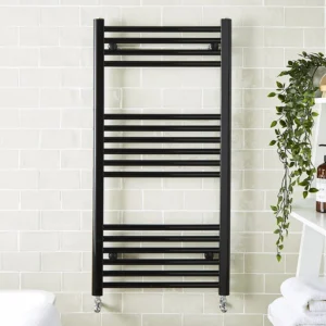 22mm Straight Towel Rail 400mm x 1000mm - Black