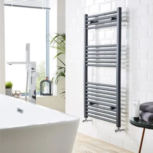 22mm Straight Towel Rail 600mm x 800mm - Textured Grey