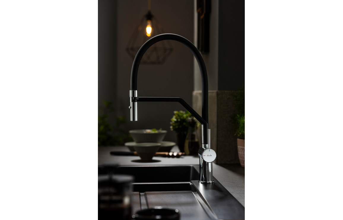 Abode Fraction Semi-Professional Mixer Tap - Brushed Nickel - Image 3