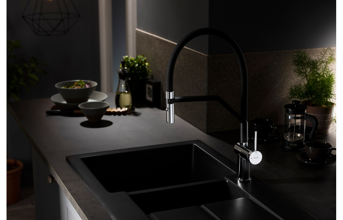 Abode Fraction Semi-Professional Mixer Tap - Brushed Nickel - Image 2
