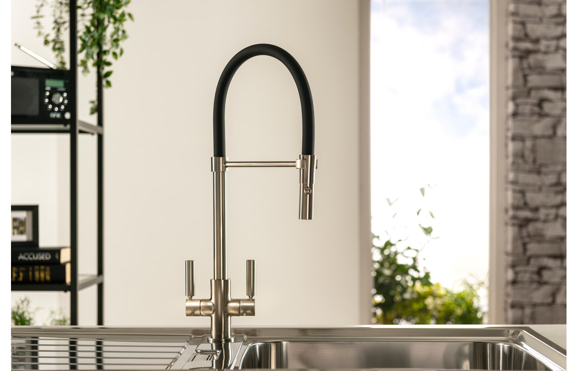 Abode Globe Professional Mixer Tap - Brushed Nickel - Image 2