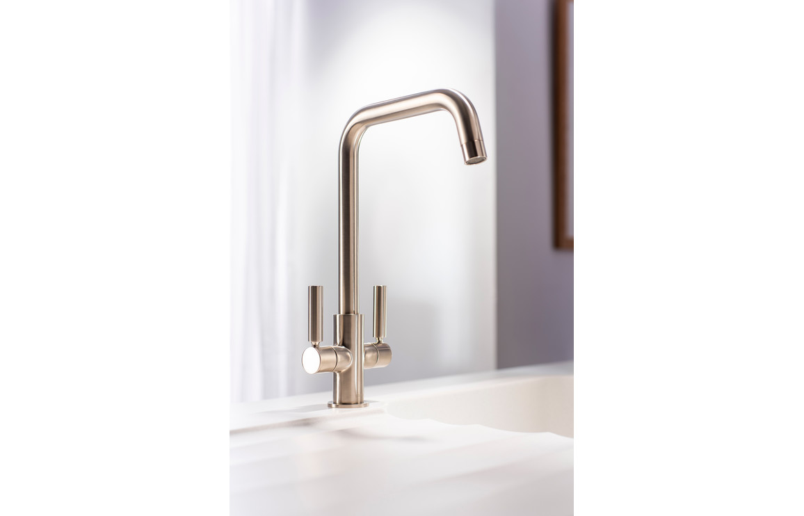 Abode Globe Quad Monobloc Mixer Tap - Brushed Nickel - Image 3