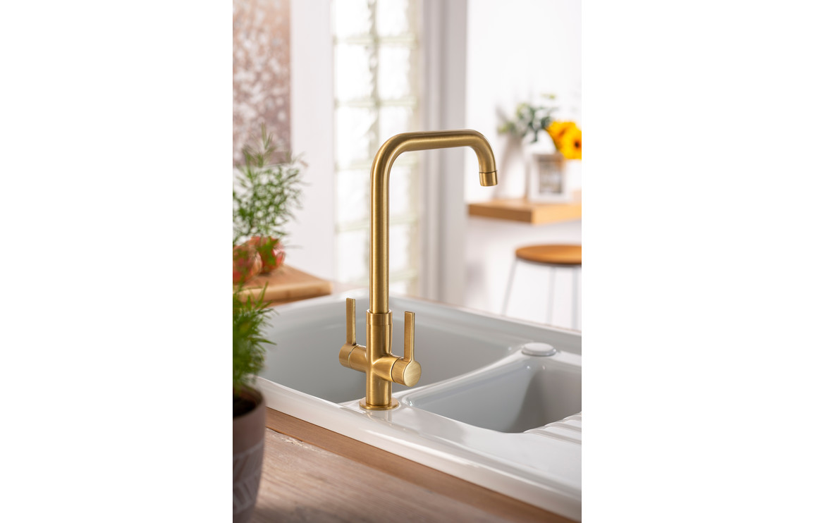 Abode Pico Quad Monobloc Mixer Tap - Matt Black - Image 3