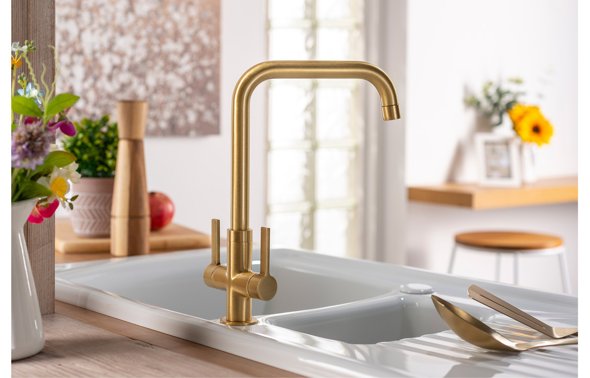 Abode Pico Quad Monobloc Mixer Tap - Matt Black - Image 2