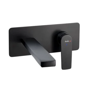 Abode Aquip Wall Mounted Basin / Bath Mixer - Matt Black