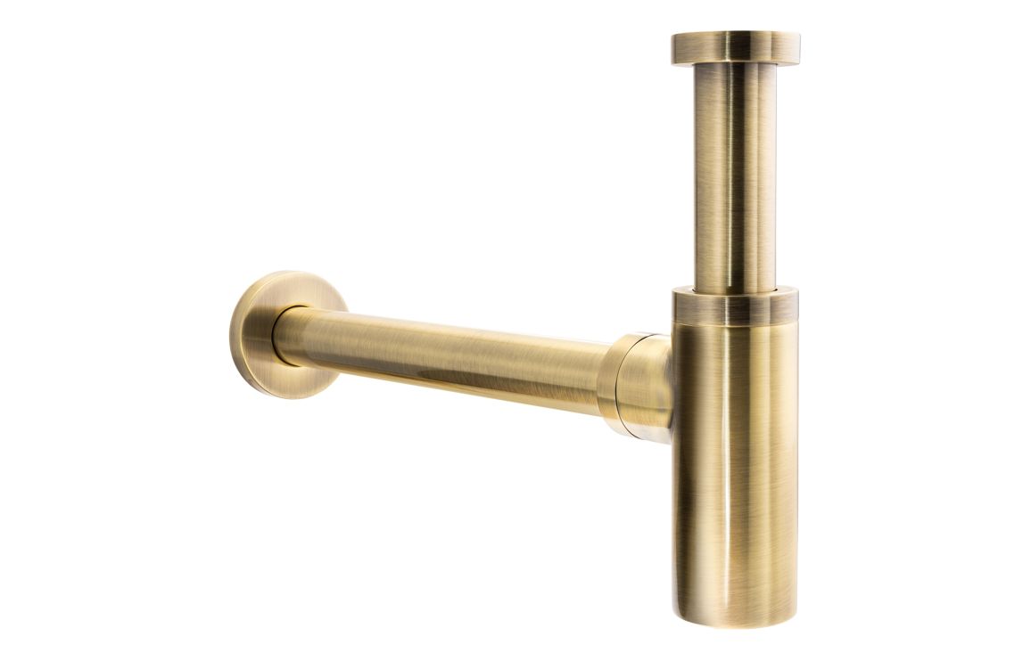Abode Uno Basin Bottle Trap - Antique Brass