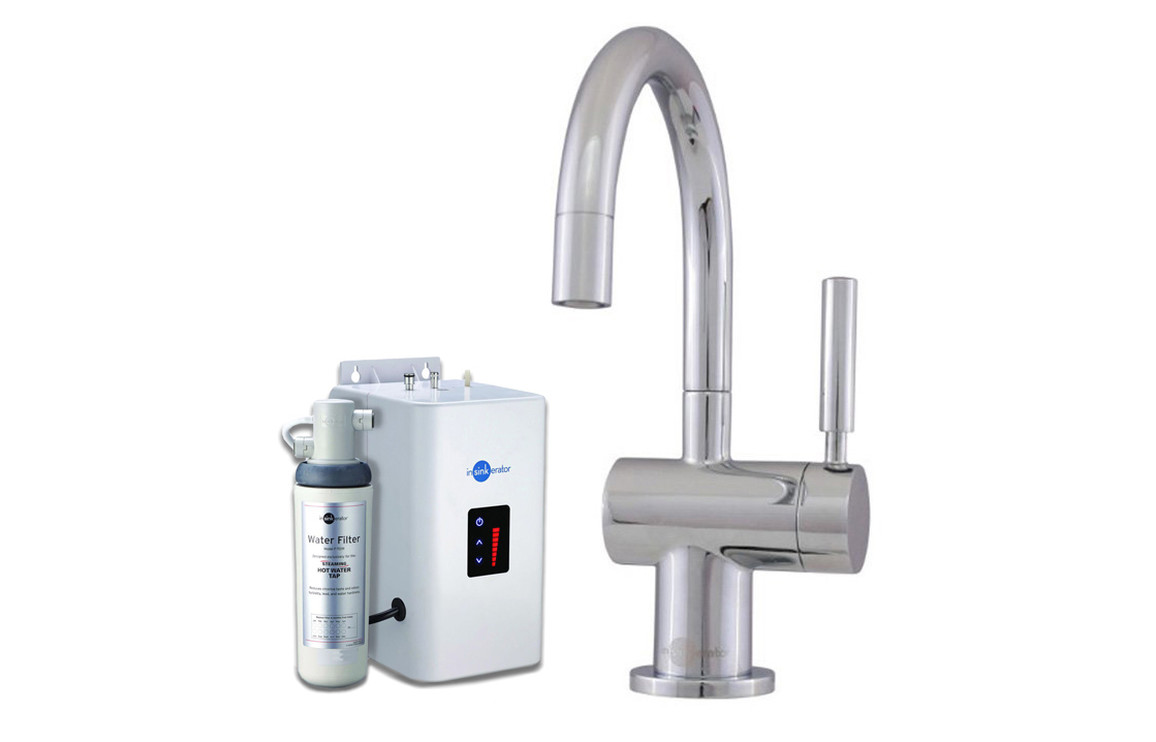InSinkErator H3300 Hot Mixer Tap Neo Tank & Water Filter - Brushed Steel