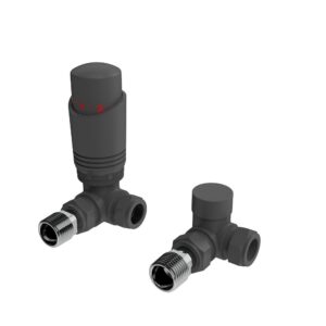 Design Twin Pack TRV, Anthracite, Corner