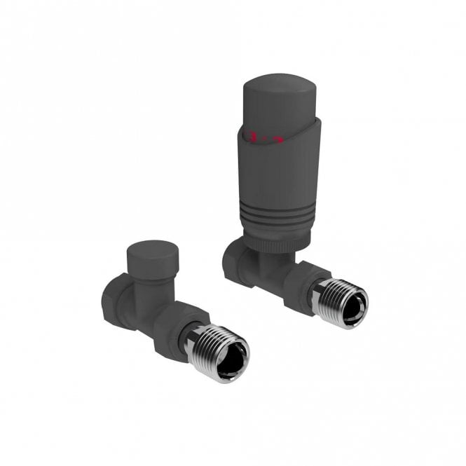Design Twin Pack TRV, Anthracite, Straight