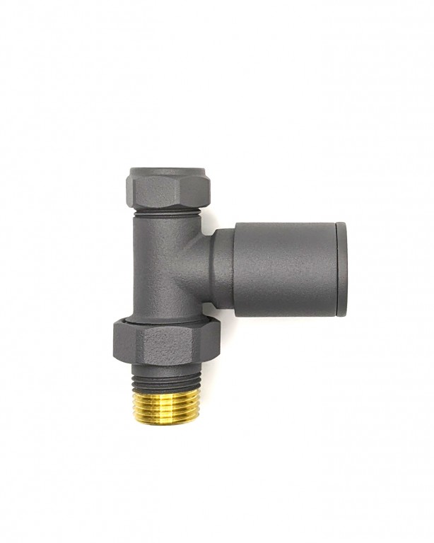 Anthracite Radiator Valve Straight 15mm (Pair) - Image 2