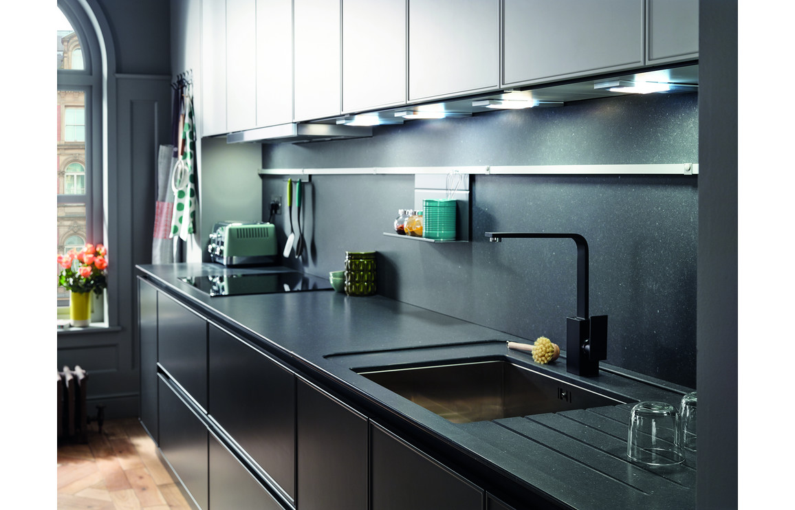 Abode New Media Single Lever Mixer Tap - Matt Black - Image 2