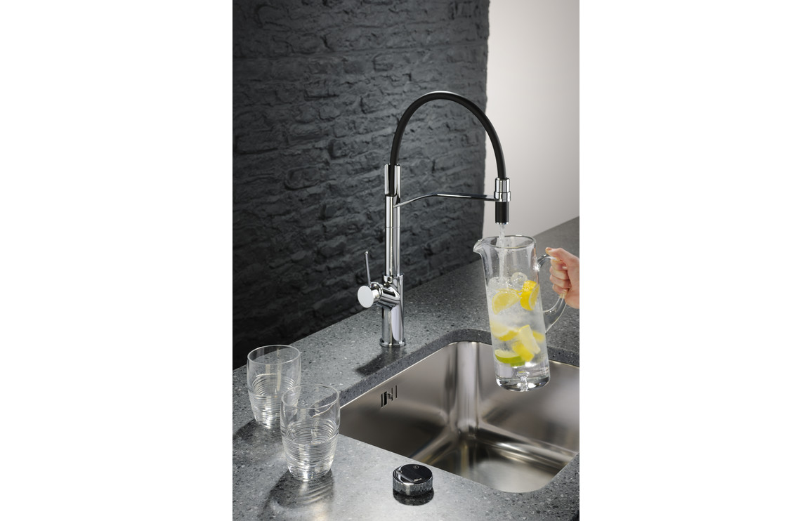 Abode Swich Diverter Valve - Round Handle w/Classic Filter - Brushed Nickel - Image 3