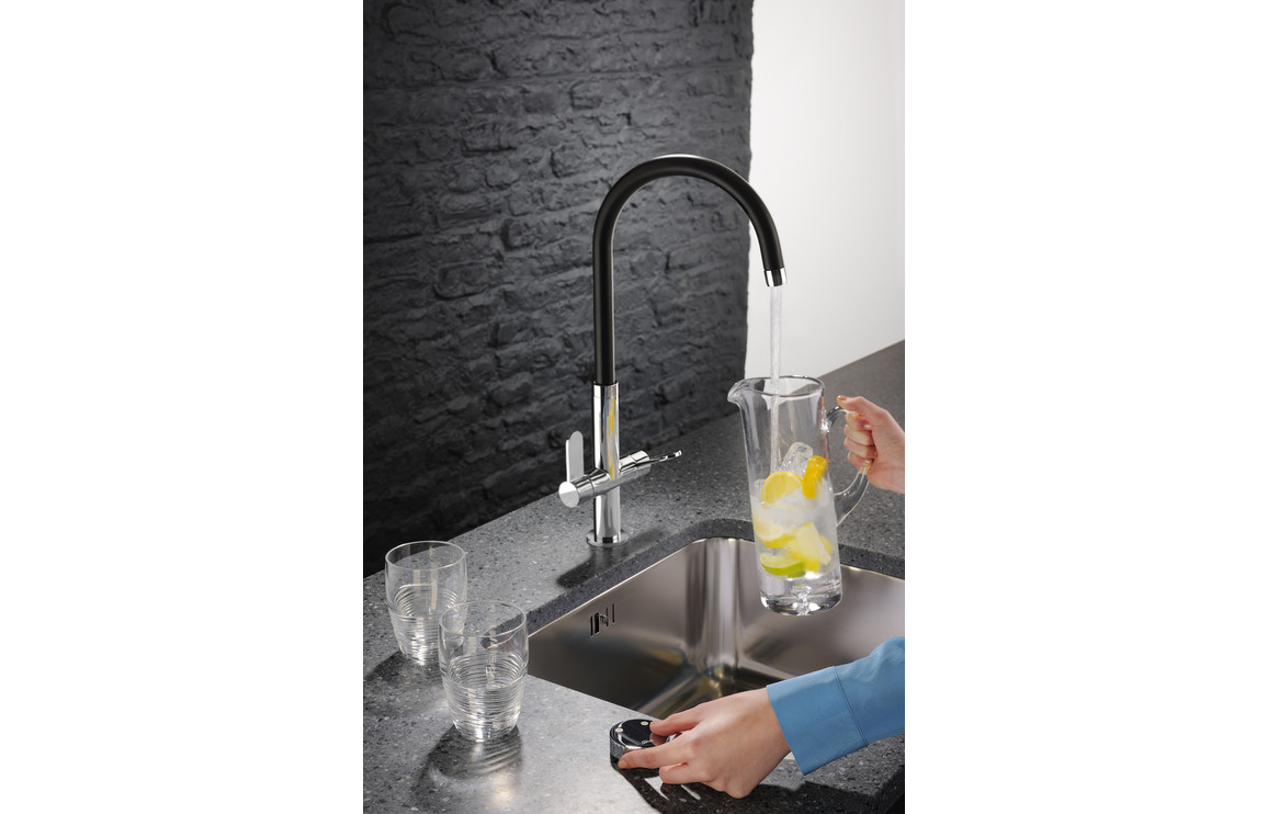 Abode Swich Diverter Valve - Round Handle w/High Resin Filter - Chrome - Image 2