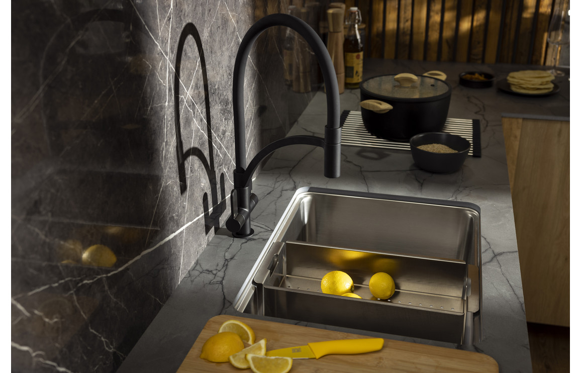 Abode Genio Monobloc Semi-Professional Mixer Tap - Matt Black - Image 2
