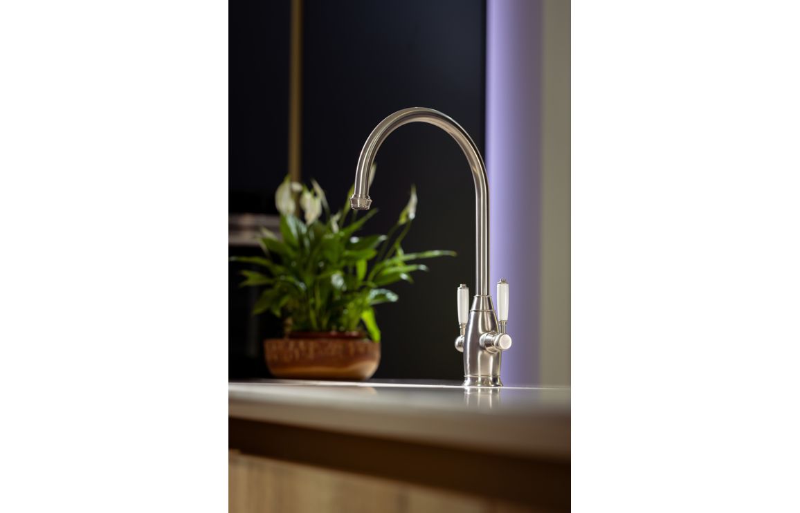 Abode Oxbury Monobloc Mixer Tap - Brushed Nickel - Image 2