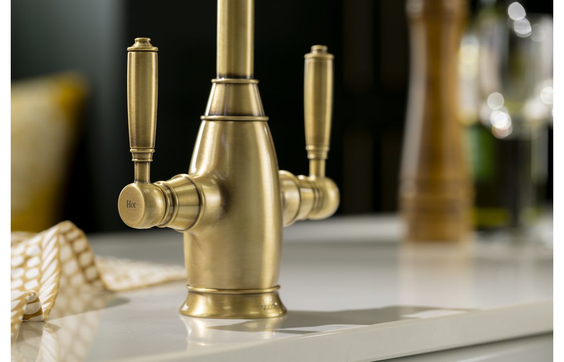 Abode Oxbury Monobloc Mixer Tap - Antique Brass - Image 3