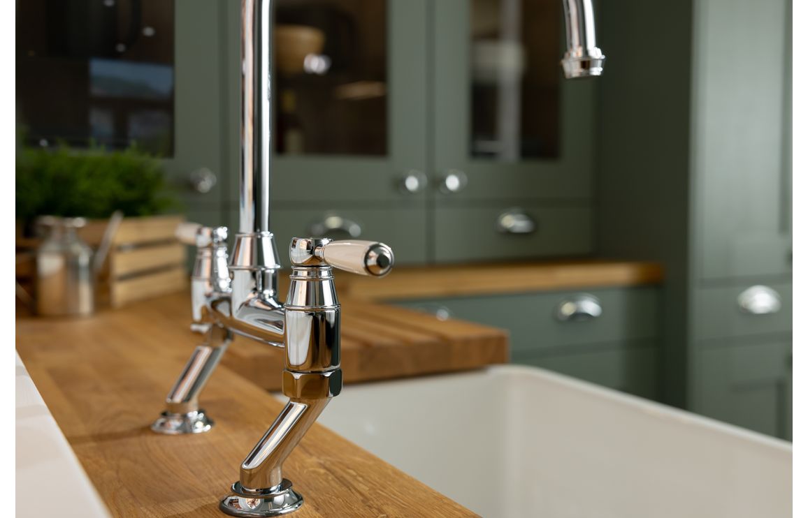Abode Oxbury Bridge Mixer Tap - Chrome - Image 3