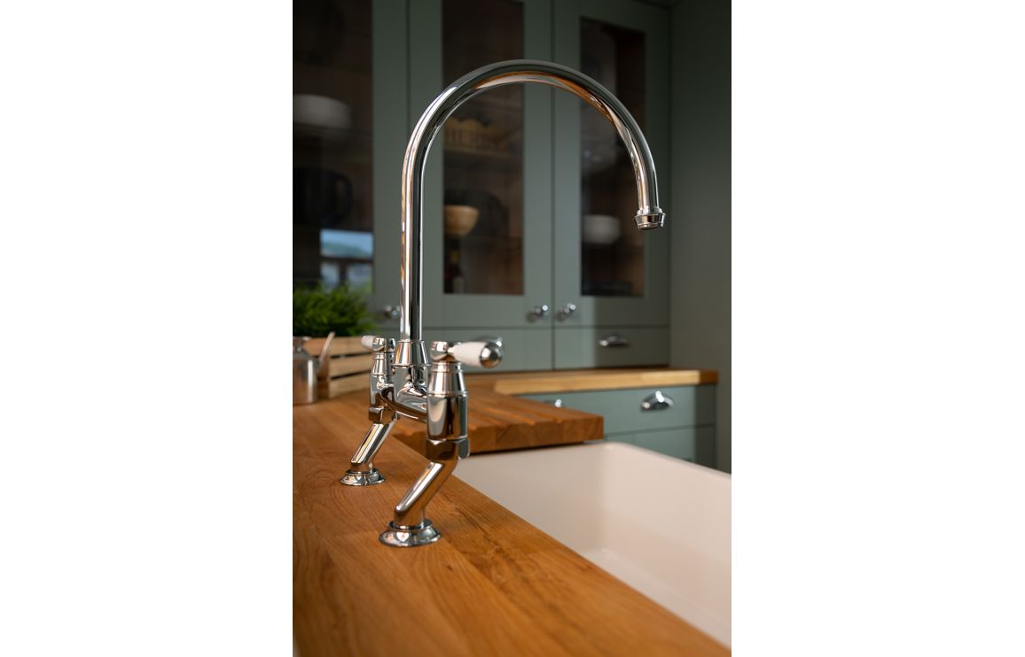 Abode Oxbury Bridge Mixer Tap - Chrome - Image 2