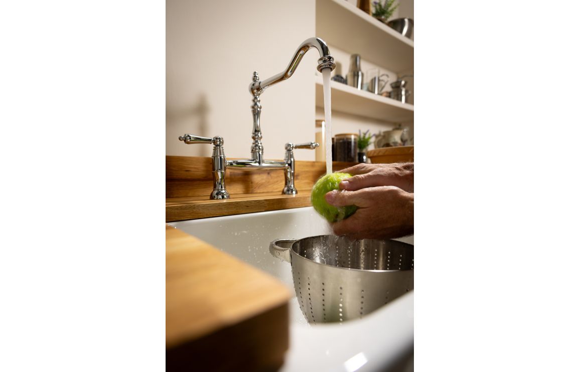 Abode Mayenne Bridge Mixer Tap - Chrome - Image 4