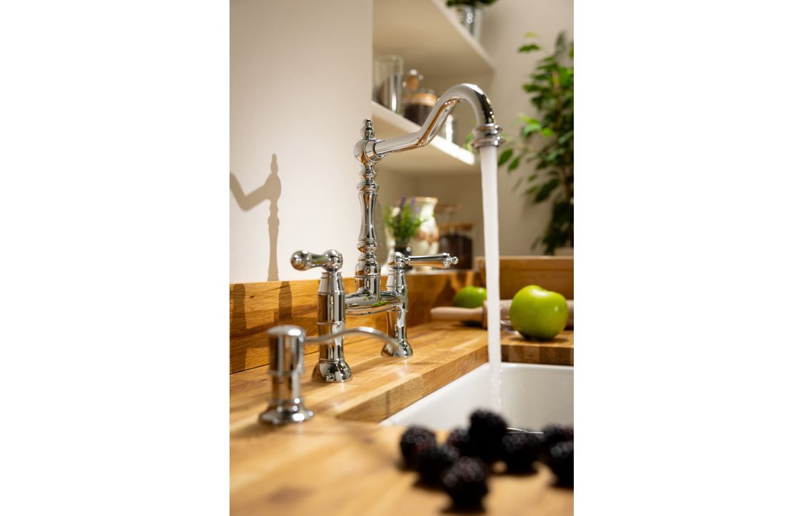 Abode Mayenne Bridge Mixer Tap - Chrome - Image 6