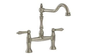 Abode Mayenne Bridge Mixer Tap - Brushed Nickel