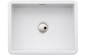 Abode Sandon Large 1B Ceramic Undermount/Inset Sink - White