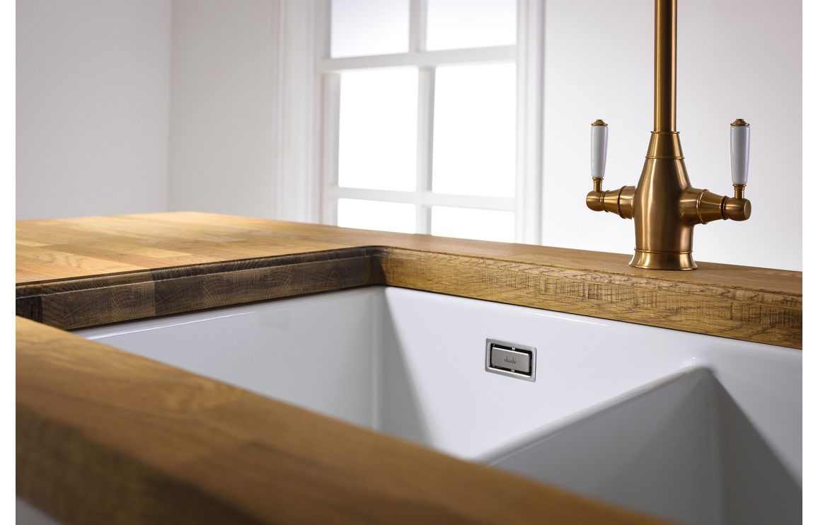 Abode Sandon 1.5B Ceramic Undermount/Inset Sink - White - Image 3