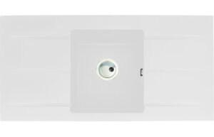 Abode Zero 1B & Double Drainer Granite Inset Sink - White