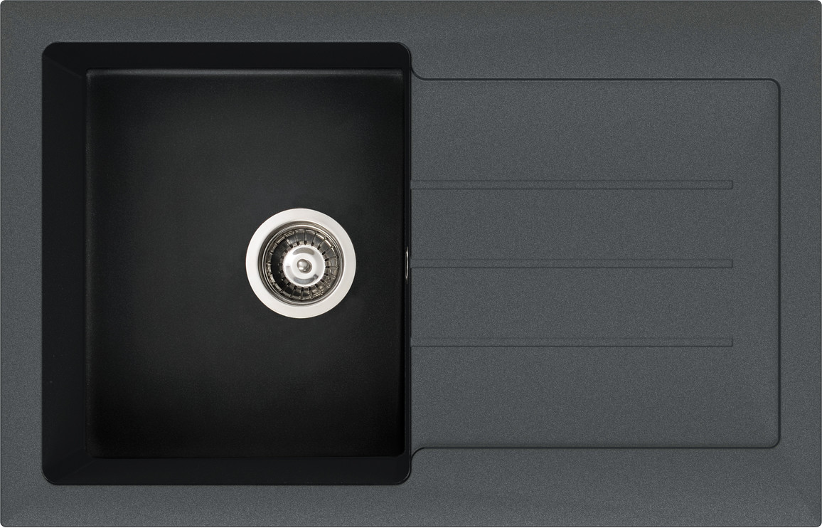 Abode Xcite 1B Inset Black Metallic Sink & Astral Tap Pack - Image 2