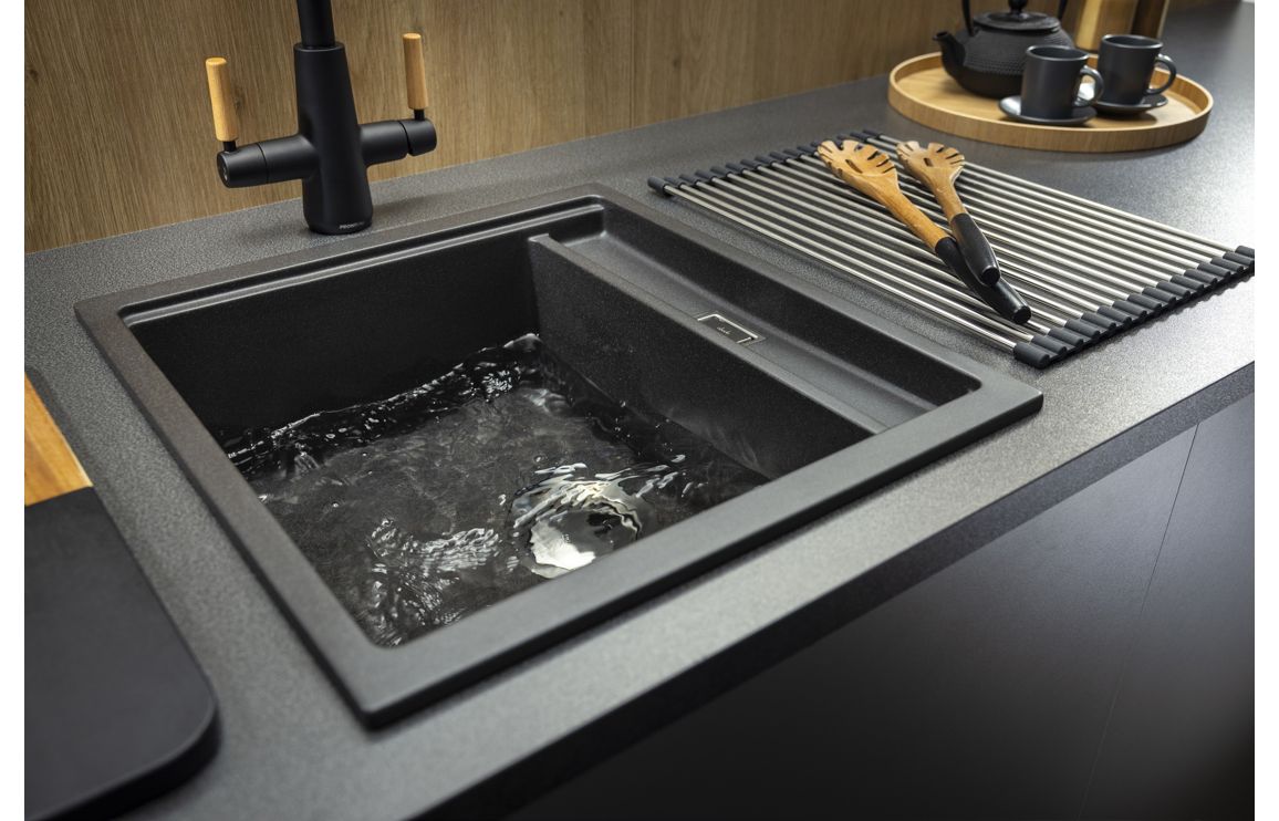 Abode Syncronist Compact 1.25B Inset/Undermount Sink - Metallic Black - Image 7