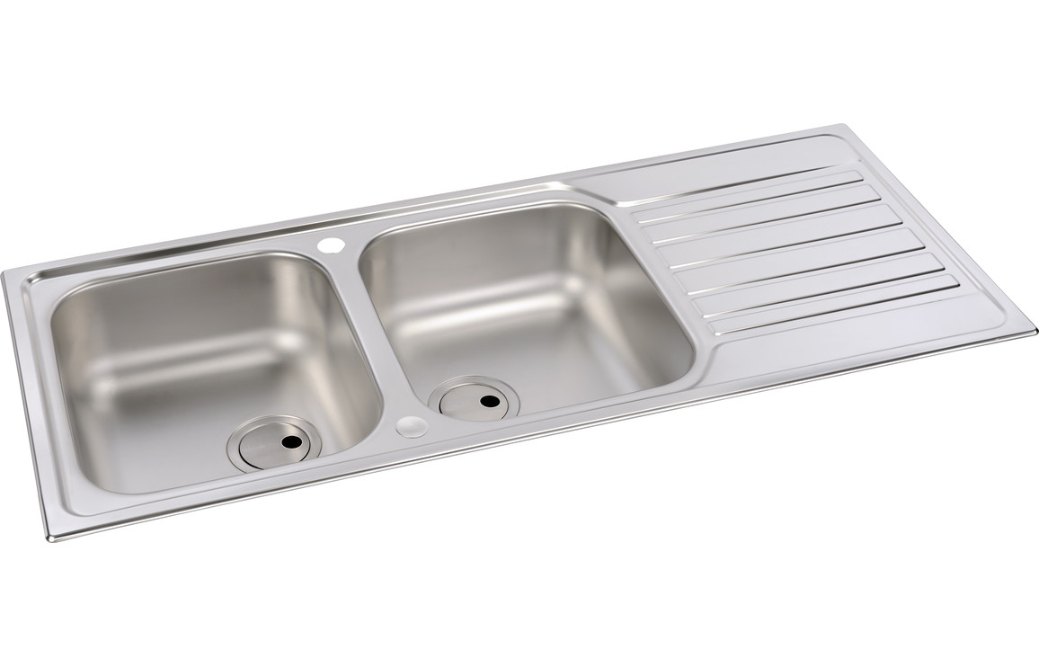 Abode Connekt 2B & Drainer Inset Sink - St/Steel - Image 2