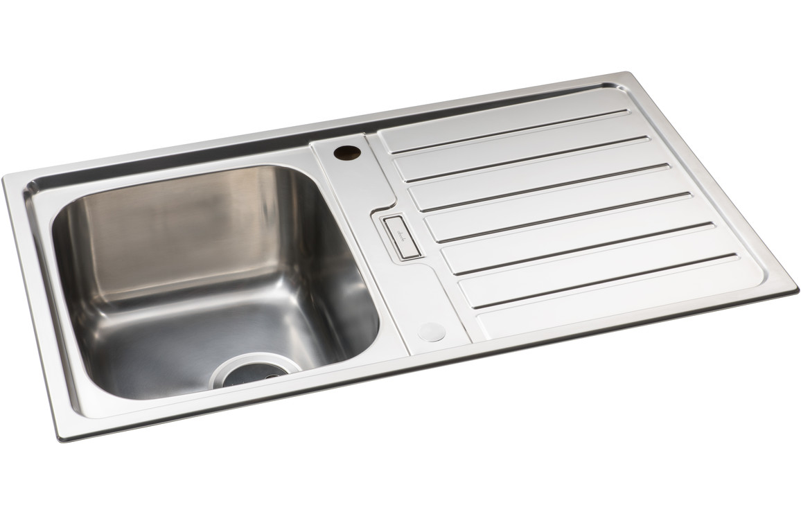 Abode Neron Compact 1B & Drainer Inset Sink - St/Steel - Image 2