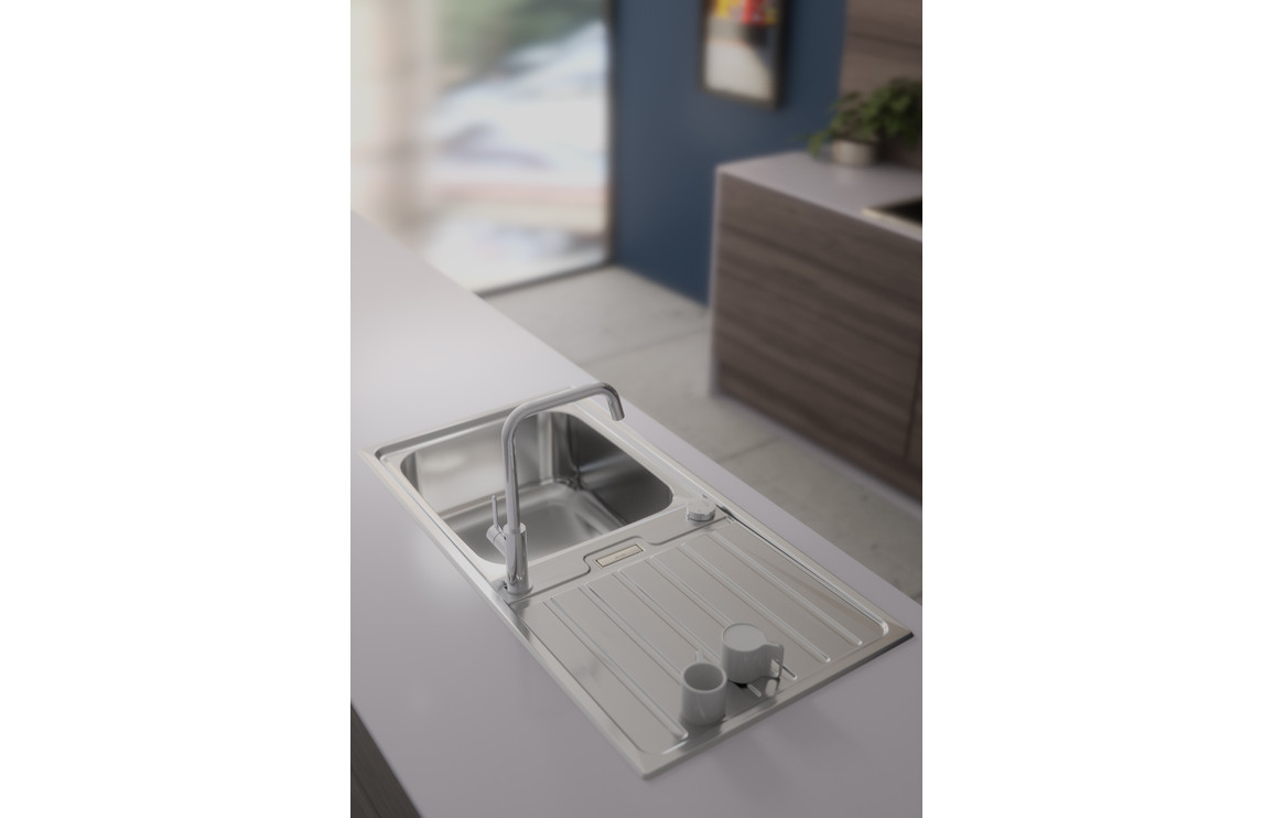 Abode Neron 1B Inset St/Steel Sink & Atlas Tap Pack - Image 4