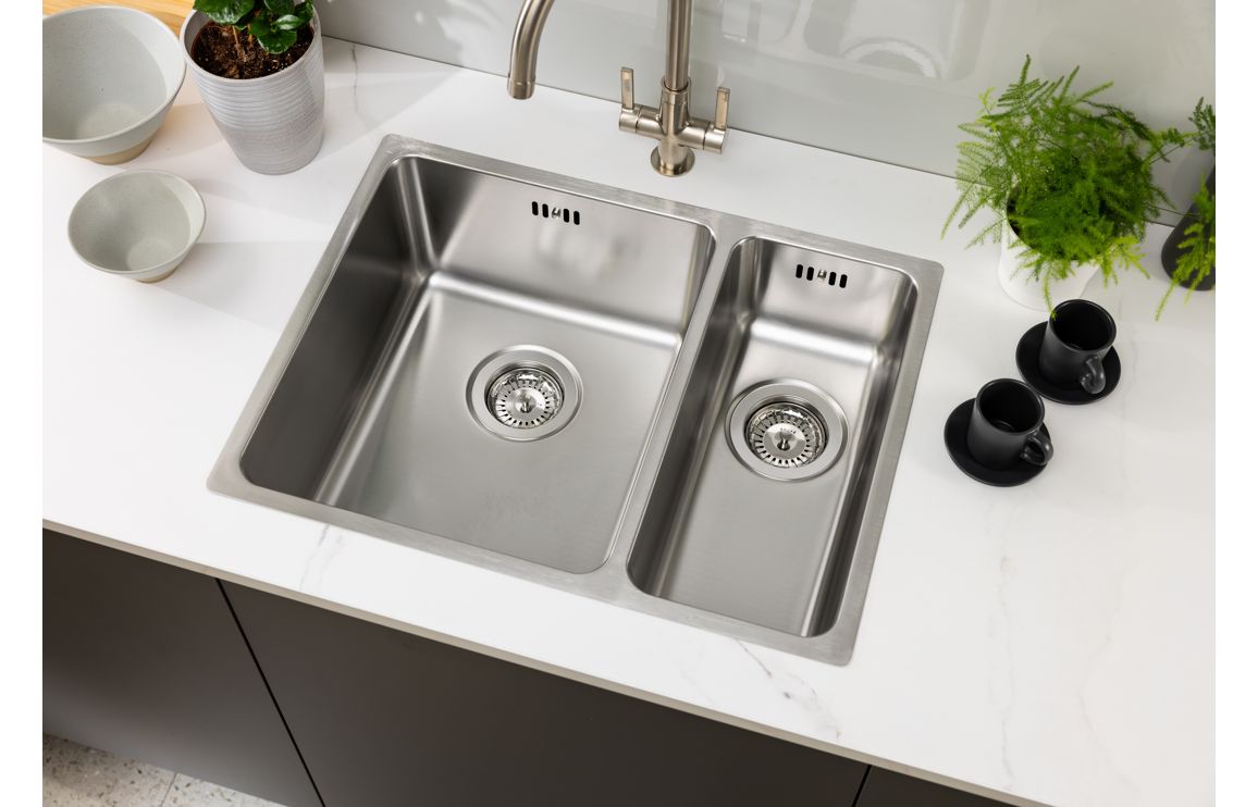 Abode Matrix R25 1.5B LHMB Inset/Undermount Sink - St/Steel - Image 2