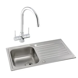 Abode Connekt 1B Inset St/Steel Sink & Nexa Tap Pack