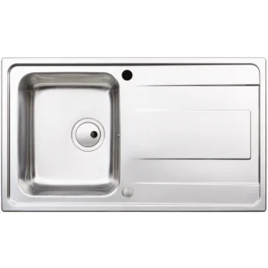Abode Ixis Compact 1B & Drainer Inset Sink - St/Steel