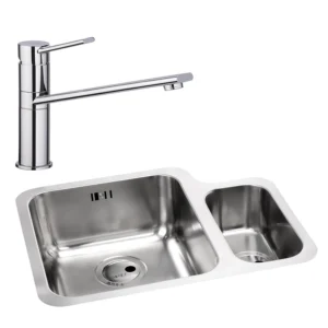 Abode Matrix 1.5B LHMB Undermount St/Steel Sink & Specto Tap Pack