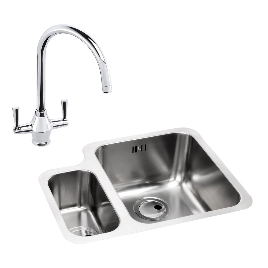 Abode Matrix 1.5B RHMB Undermount St/Steel Sink & Astral Tap Pack