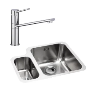 Abode Matrix 1.5B RHMB Undermount St/Steel Sink & Specto Tap Pack