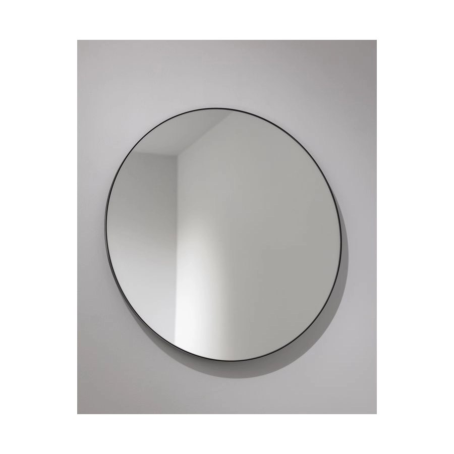 Abode Mayar 600mm Round Mirror - Matt Black