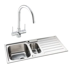 Abode Neron 1.5B Inset St/Steel Sink & Nexa Tap Pack