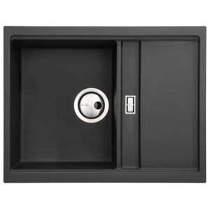 Abode Syncronist Compact 1.25B & Drainer Inset/Undermount Sink - Metallic Black