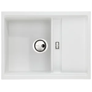 Abode Syncronist Compact 1.25B & Drainer Inset/Undermount Sink - White